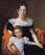 Jacques-Louis David The Comtesse Vilain XIIII and Her Daughter oil painting artist